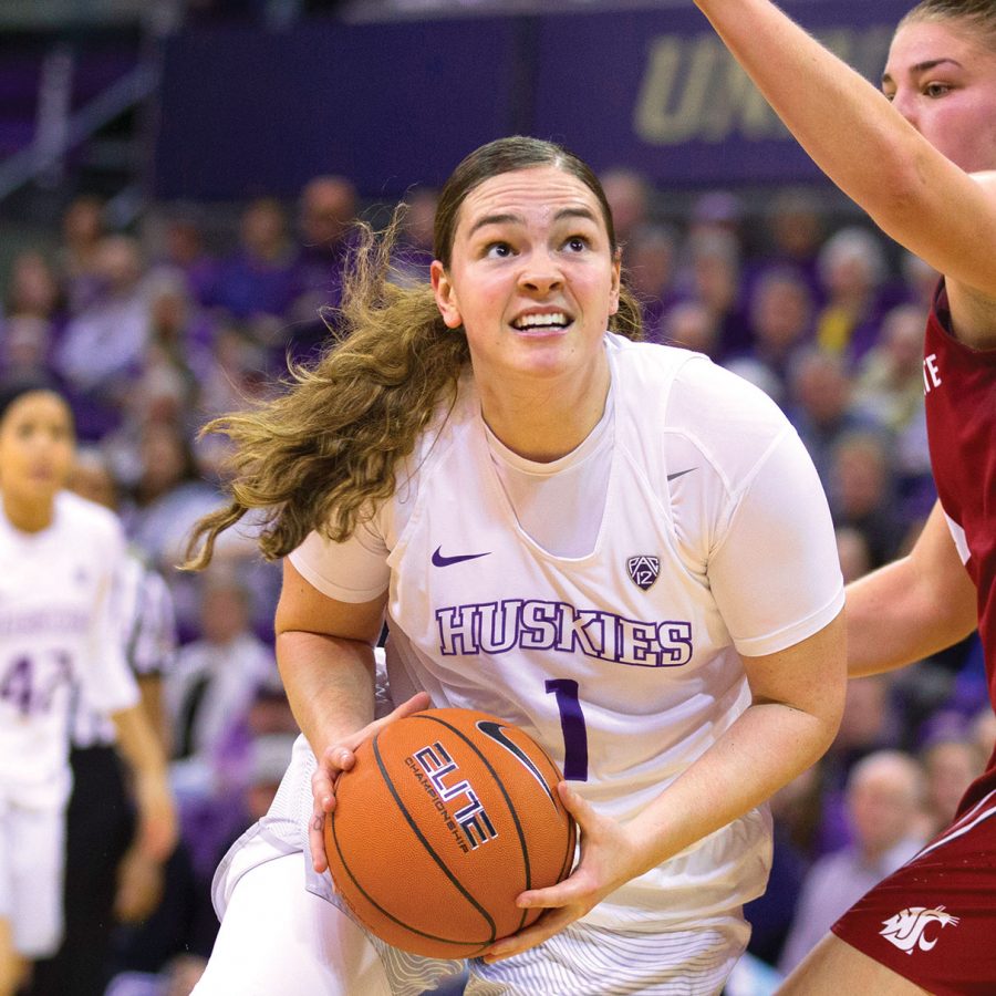 Hannah Johnson goes up for a shot.