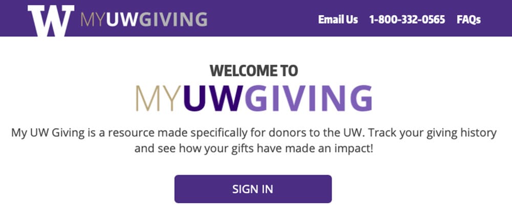 My UW Giving