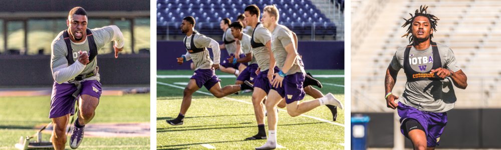 Football team working out