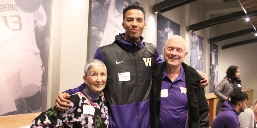 Dominic Green with Susan and Frank Young