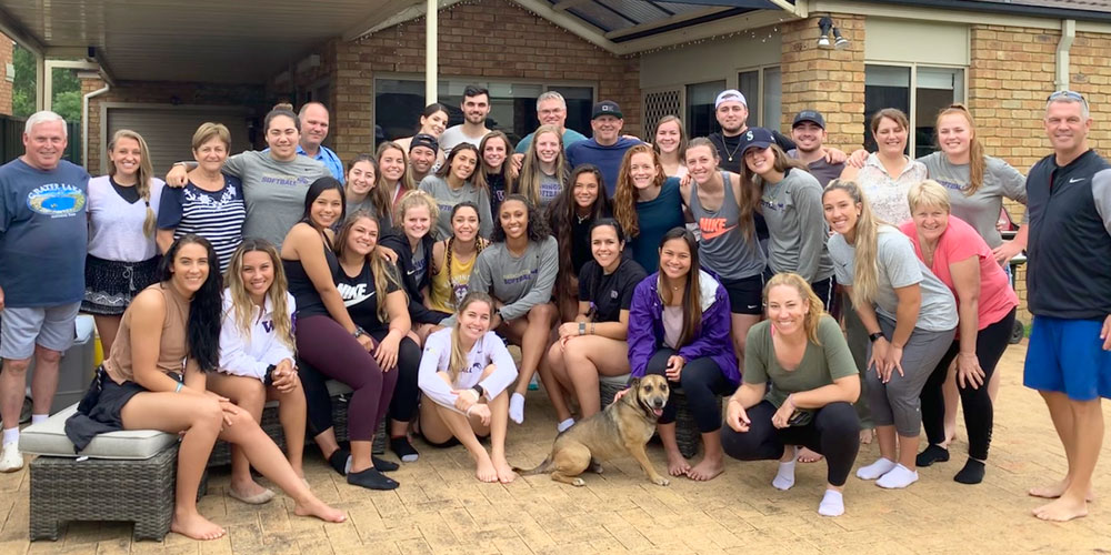 Softball team with Gabbie's family