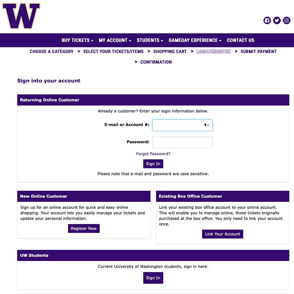 UW Athletics Account - UW Tyee Club