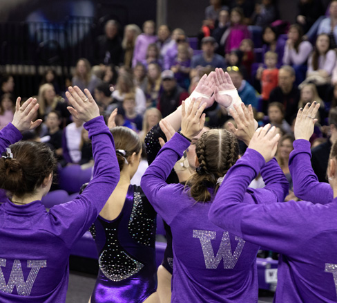 Gymnastics team celebrates