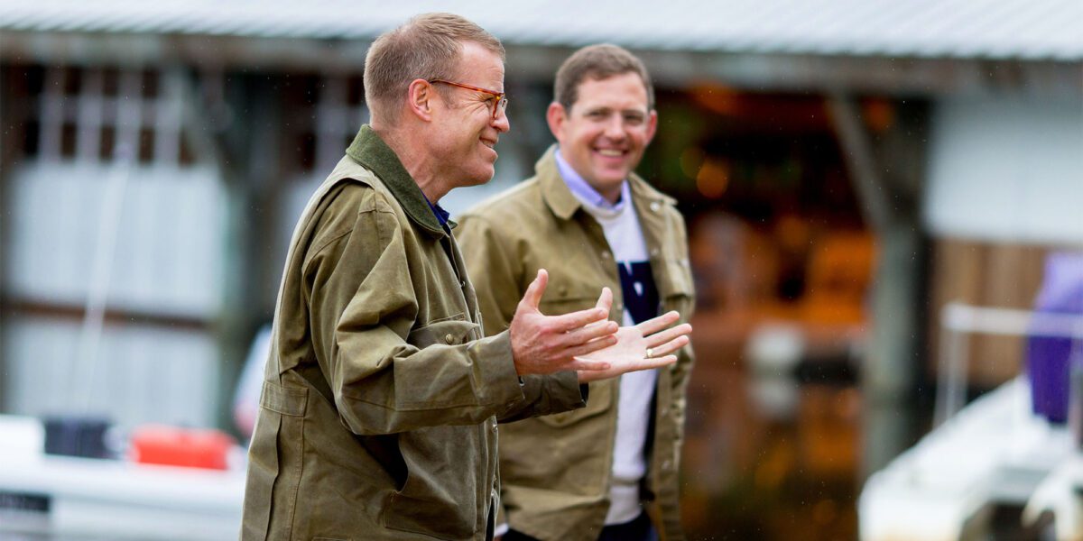 Blake Nordstrom with Men's Rowing Coach Michael Callahan