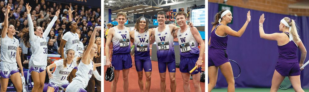 Women's Basketball, Men's Track & Field, and Women's Tennis