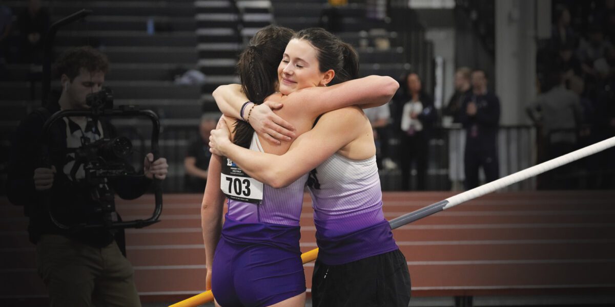 Amanda and Hana Moll hug after competing